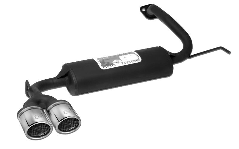 Mazda 323 Rear Muffler 2 Tips, Round 70mm