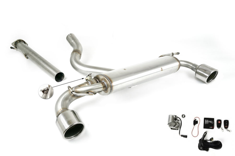 Toyota Yaris GR Rear Muffler Valved with electronics, SS Tips