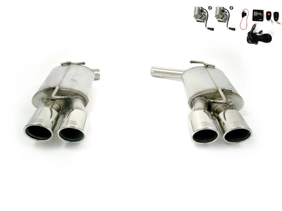 Dodge Challenger Rear Muffler 4 Duplex Tips, Round 90mm