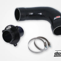 VAG 1.8/2.0 TSI (MQB) Turbo Muffler Delete, OEM/DO88 Pressure pipes, Black hose