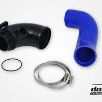 VAG 1.8/2.0 TSI (MQB) Turbo inletpipe, Black/Blue hose, OEM Turbo, OEM/DO88 Airbox