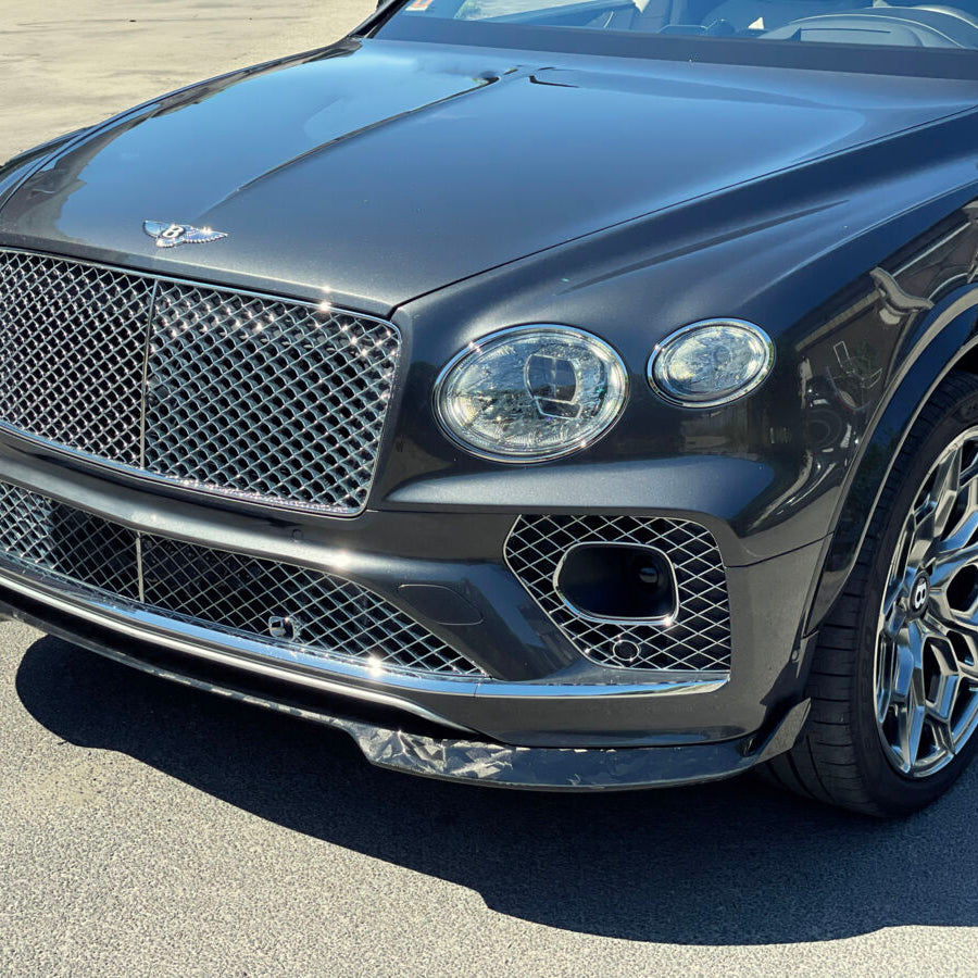 BENTLEY BENTAYGA 21- Forged Carbon fiber front bumper splitter