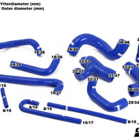 BMW M3 E30 Coolant hoses Blue/Black