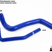 Volvo 850/S70/V70/C70 92-98 Coolant hoses Blue/Black