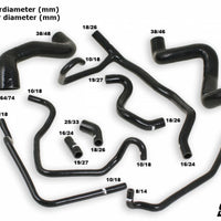 Porsche 968 Coolant hoses Black