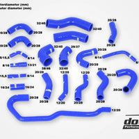 Audi RS6 C5 2002-2004 Coolant hoses Black/Blue