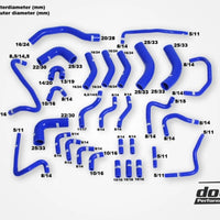 Audi RS6 C5 2002-2004 Vacuum hoses Black/Blue