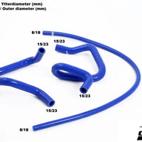 Volvo 940 92-98 Coolant hoses complement Blue/Black