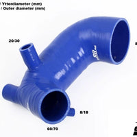 Audi S4/S6 C4 AAN Turbo Inlet hose Blue/Black