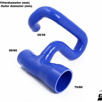 Audi S4/S6/A6 C4 AAN Turbo outlet hose Blue/Black