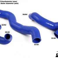 SAAB 900/9-3 94-00 Cross-Flow hoses Blue