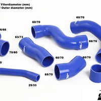 Audi S3/TT & Seat Cupra R 1.8T Intercooler hoses Blue/Black