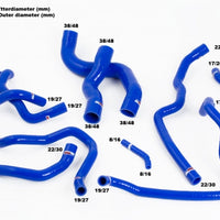 BMW M3 E90 E92 Coolant hoses Blue