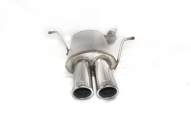 BMW E46 6 cyl. Rear Muffler 2 tips, round 70mm (SS)