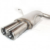 BMW E46 6 cyl. Rear Muffler 2 tips, round 80mm (SS)